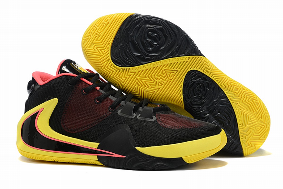 Nike Giannis Antetokounmpo 1 Shoes Yellow Black Red